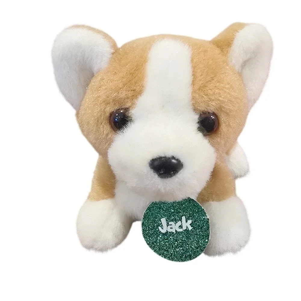 2017 Gund Justice Pet Shop Corgi Jack Plush Dog Sequin Carrier Set Accessories